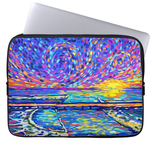 Sebastian Inlet Cotton Snoep Sky Laptop Sleeve (Voorkant)