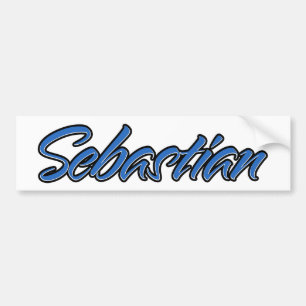 Sebastian Name Blue Autocollants