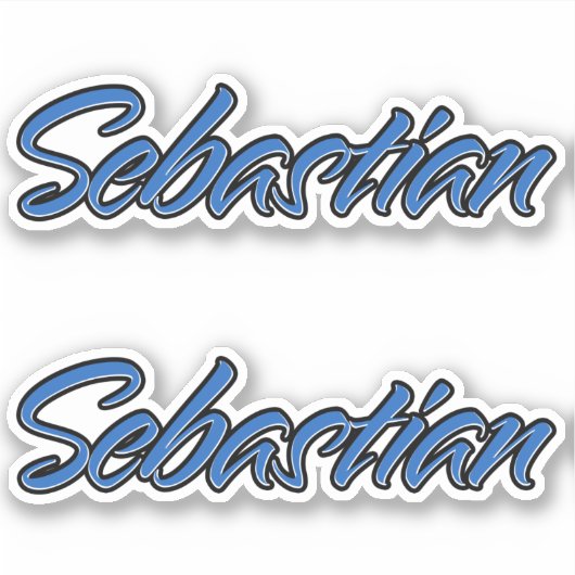 Sebastian Nom autocollant Stickerset (Devant)