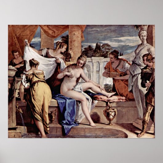 Sebastiano Ricci - Bathsheba in haar bad, Poster (Voorkant)