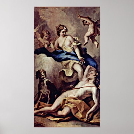 Sebastiano Ricci - Selene en Endymion, Poster (Voorkant)