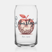 Sebastopol California Gravenstein Apple Fair Blikvorm Glas (Achterkant)