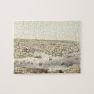 Sebastopol in Al zijn glorie, 1848, gegraveerd teg Legpuzzel