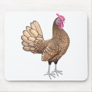 Sebright Bantam Rooster Mousepad Muismat