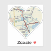 Sebring FL  Kaart Sticker (Vel)