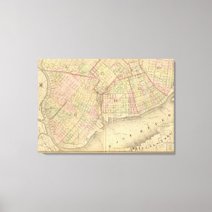 Sec 1 Brooklyn-kaart Canvas Afdruk