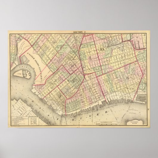 Sec 2 Brooklyn-kaart Poster (Voorkant)