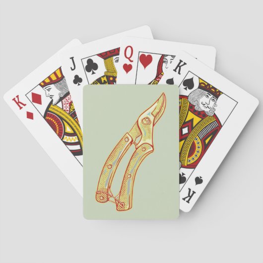 Secateurs tuingereedschap pokerkaarten (Achterkant)