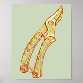 Secateurs tuingereedschap poster (Voorkant)