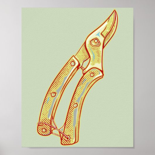 Secateurs tuingereedschap poster (Voorkant)