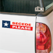 Secede, alsjeblieft bumpersticker (Op Truck)