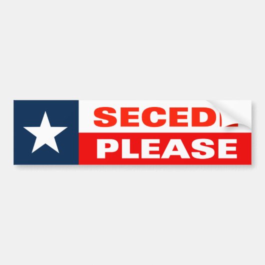 Secede, alsjeblieft bumpersticker (Voorkant)
