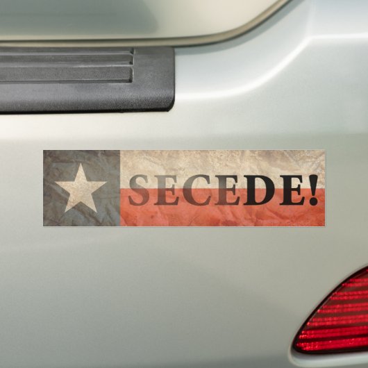 Secede. Bumpersticker (Op auto)