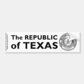 Secede Republic of Texas Bumpersticker (Voorkant)