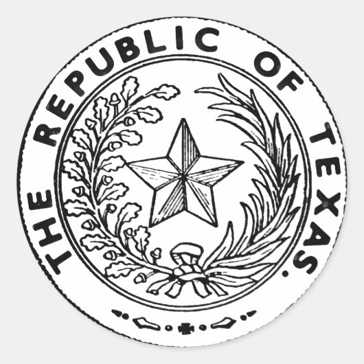 Secede Republic of Texas Ronde Sticker (Voorkant)