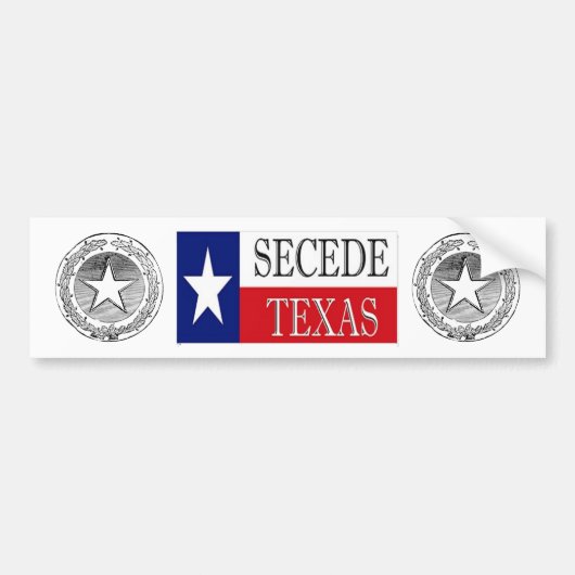 Secede Texas 2 Bumpersticker (Voorkant)
