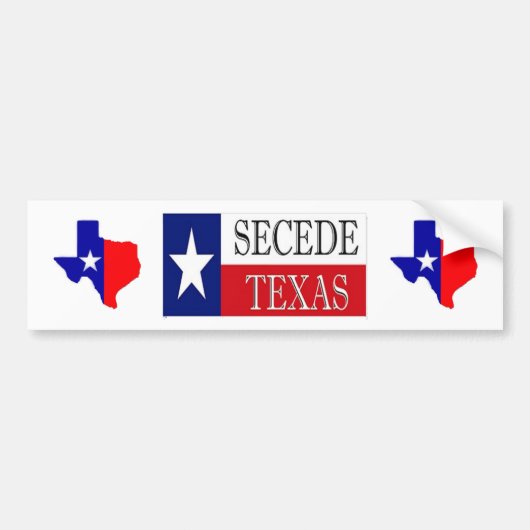 Secede Texas Bumpersticker (Voorkant)