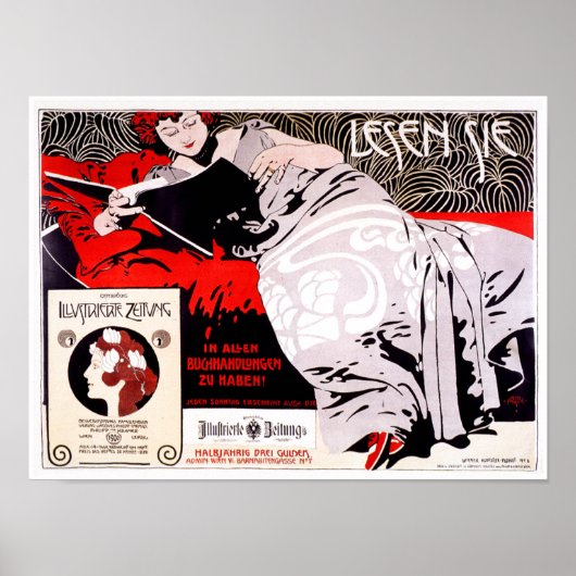Sécession vintage affiche autrichienne : Kolo Mose (Devant)