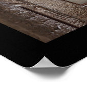 Séchage du linge en Toscane affiche noire (Coin)