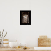 Séchage du linge en Toscane affiche noire (Cuisine)