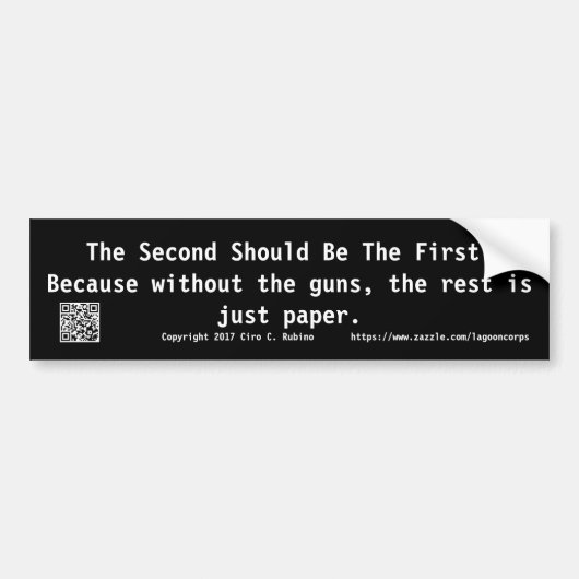 Second Amendment Bumper Sticker (Devant)