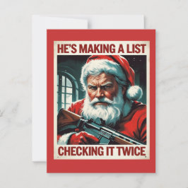 Second Amendment Santa Card | Gun Rights Christmas Briefkaart