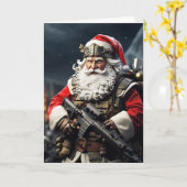 Second Amendment Santa Christmas Card Conservative Kaart (Gele Bloem)