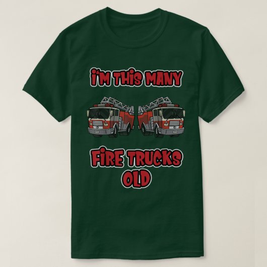 Second Birthday Firefighter I'm this many Fire Tr T-shirt (Design voorkant)