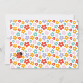 Second Birthday Invite, Colorful Flowers Birthday Kaart (Achterkant)