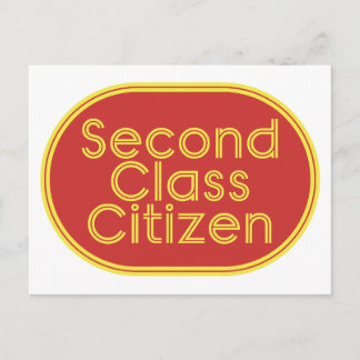 Second Class Citizen Post Office Postcard Feestdagenkaart