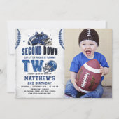 Second Down Football 2e anniversaire Invitation ph (Devant)