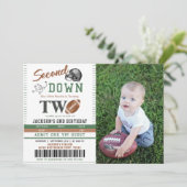 Second Down Football 2e anniversaire Invitation ph (Debout devant)