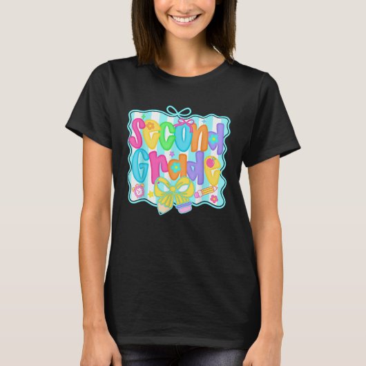 Second Grade Back To School 2nd Grade Coquette Tea T-shirt (Voorkant)