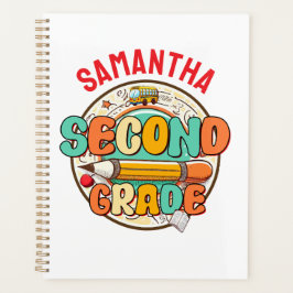 Second Grade – Cute Back to School Supplies Notebo Planner