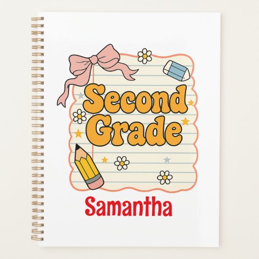 Second Grade – Cute Back to School Supplies Planner (Voorkant)