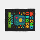 Second Grade Level Unlocked Gamer Ck To School Con Fleece Deken (Voorkant (Horizontaal))