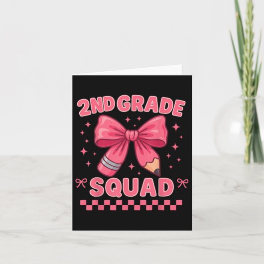 Second Grade Squad First Day Of School 2nd Grade C Kaart (Voorkant)