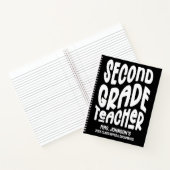 Second Grade Teacher White Typography Notitieboek (Binnen)