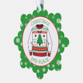 Second Place Ugly Sweater Winner Christmas Ornament Kaart (Links)