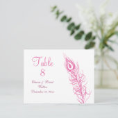 Secoue tes plumes Numéro de table (fuchsia) (Debout devant)