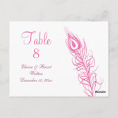 Secoue tes plumes Numéro de table (fuchsia) (Dos)
