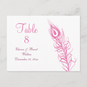 Secoue tes plumes Numéro de table (fuchsia)