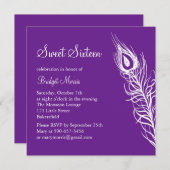 Secouer vos plumes de queue Invitation d'anniversa (Devant / Derrière)