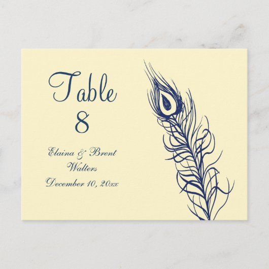 Secouer vos plumes de queue Numéro de table (Devant)