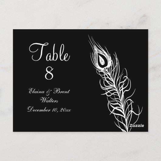 Secouer vos plumes de queue Numéro de table (noir) (Dos)