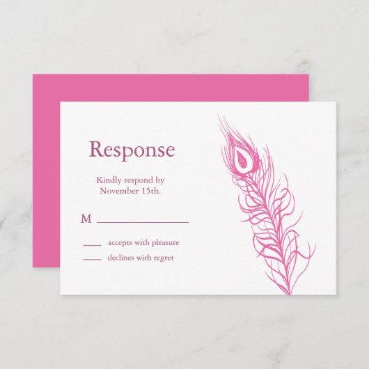 Secouer vos plumes de queue RSVP 1 (fuchsia) (Devant / Derrière)