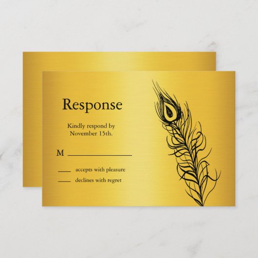 Secouer vos plumes de queue RSVP (or) (Devant / Derrière)