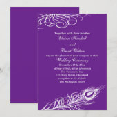 Secouer votre Faire-part de mariage de plumes de q (Devant / Derrière)