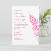 Secouez votre invitation de baby shower de plumes (Debout devant)