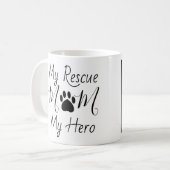 Secourez Dog Mom Hero Photo Mug (Devant gauche)